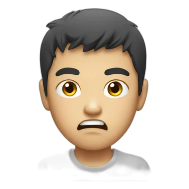 angry asian boy sticker