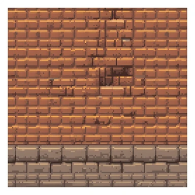 brick wall viewed from the side, perspective view sticker