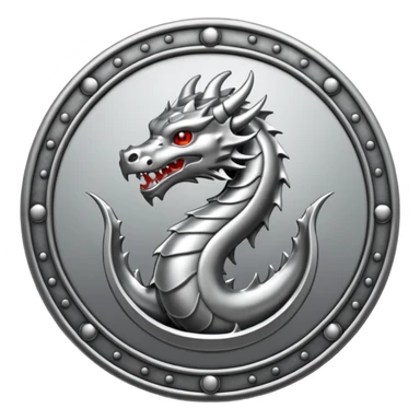 Dragon crest/brosch in a circle sticker