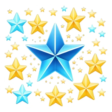black noel stars sticker