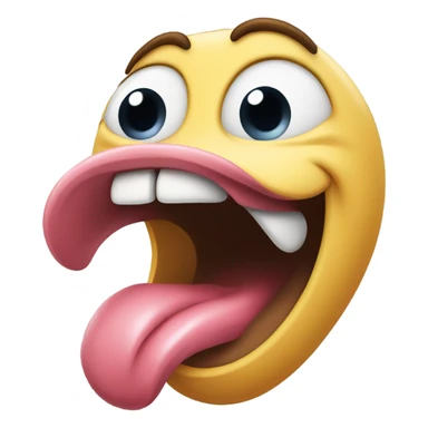 Freaky licking emoji sticker
