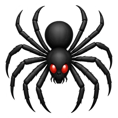 Black coloured spider sticker