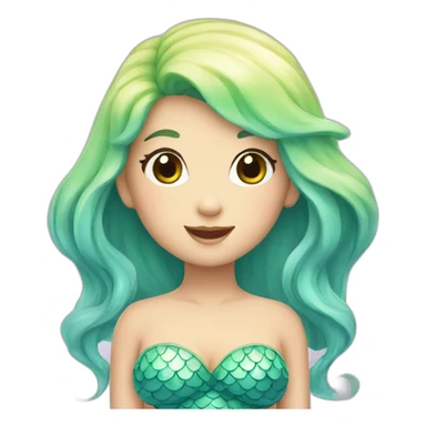 cute kawaii mermaid sticker