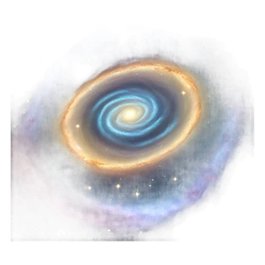 mysterious galaxy round shaped sticker