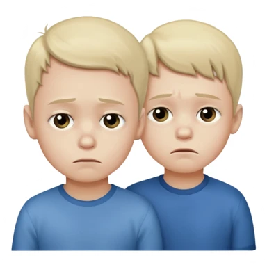 8 years old and 6 years old brothers feeling sad sticker