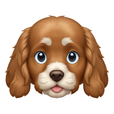 Tan cocker spaniel with light blue eyes sticker