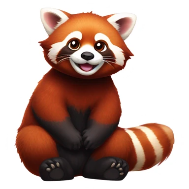 red panda happy sticker