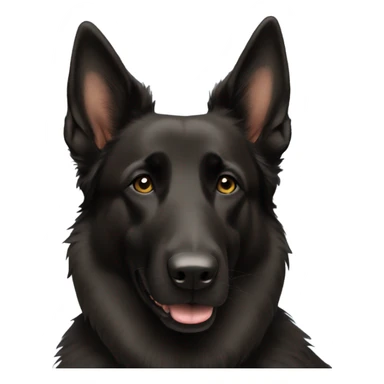 Black Belgian shepherd  sticker