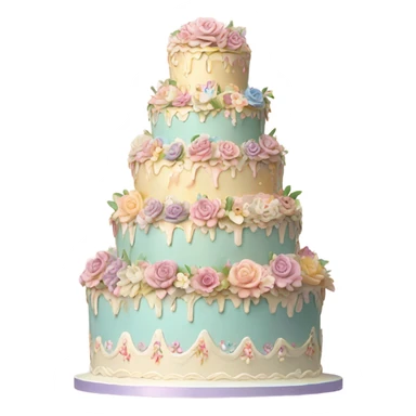 Aesthetic birthday cake sticker