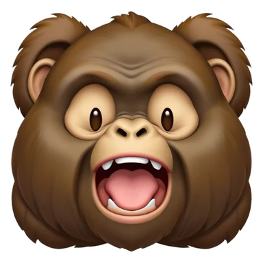 Cinematic Cute Yawning Gorilla Portrait Emoji, Head tilted slightly with a dramatic, wide-open yawn, showcasing a thick, velvety Fur with drowsy, half-closed eyes and a relaxed, open expression, Simplified yet irresistibly adorable features, highly detailed, glowing with a soft, cozy jungle glow, high shine, relaxed yet expressive, stylized with a dash of whimsical primate charm, soft glowing outline, capturing the essence of a drowsy yet affectionate guardian that appears ready to stretch out for a nap! sticker