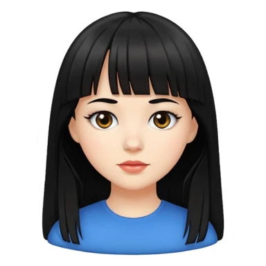 white girl bangs black  sticker