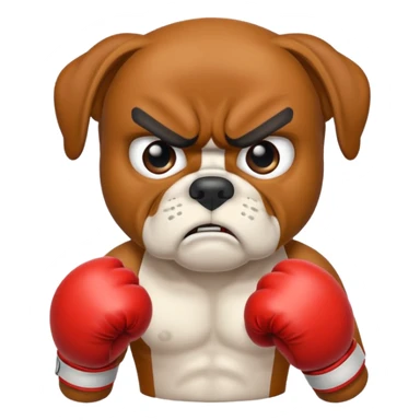 angry boxer  sticker