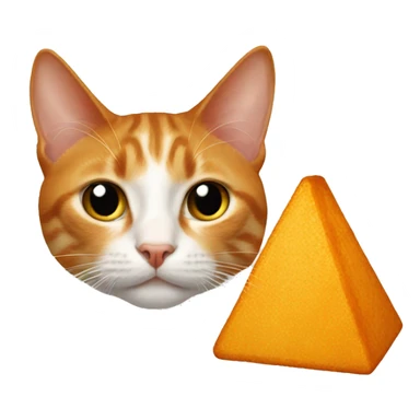 CAT with Ginger Triangel on her Head  sticker