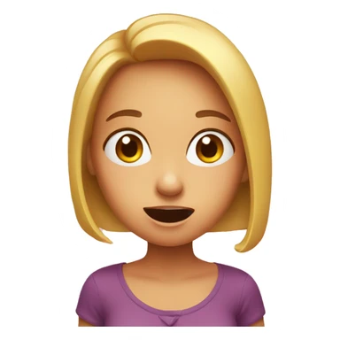 surprised girl sticker