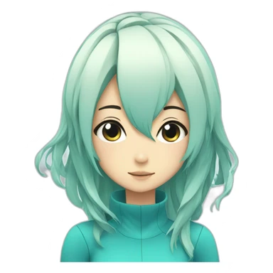 Aqua anime girl sticker