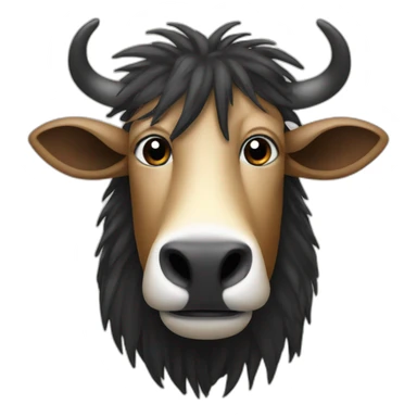 wildebeest with penguin face sticker