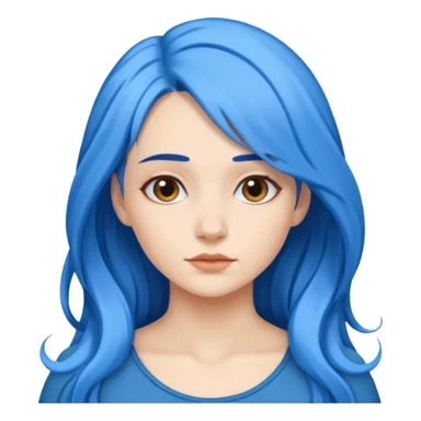 Kék haj, fehér nő sticker