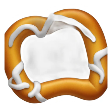 chrome surfaced pretzel sticker