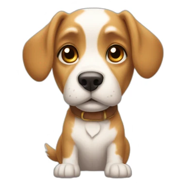Chien sur lapin sticker
