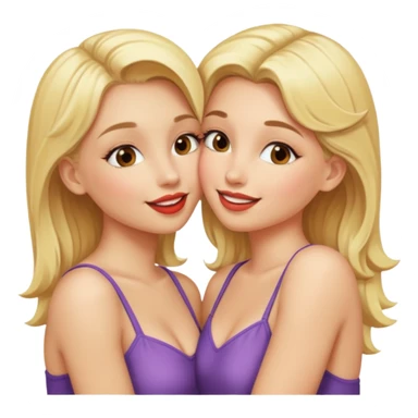 2 hot blonde girls kissing sticker