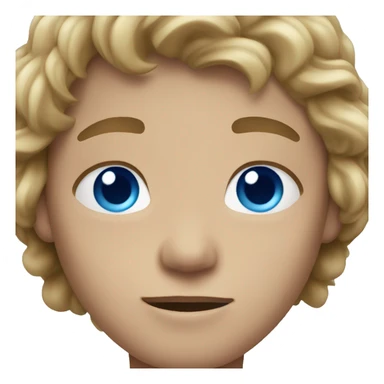 boy with brown light hair and blue eyes sticker