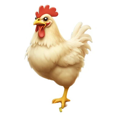 Chicken on a pogo stick sticker