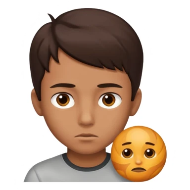 boy really thinking and focused sticker