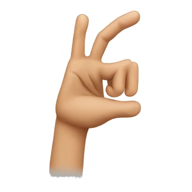 close the thumb, index and middle fingers sticker