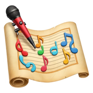 colorful, slightly curled parchment map, as if just unrolled after a long time, subtle details suggesting a guide for independent musicians, small icons like musical notes, microphones, winding paths, no text sticker