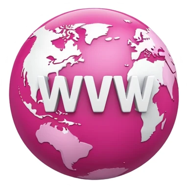 mix light pink dark pink and white girly globe with WWW in big letters under it.
It looks like an internet bar icon. sticker