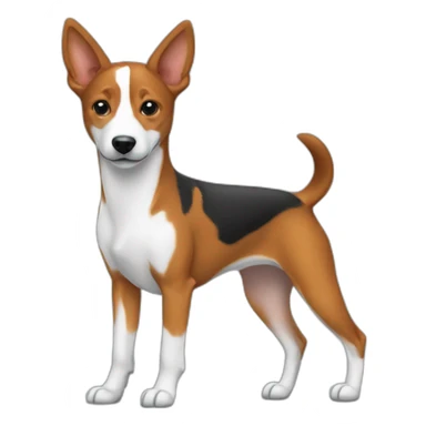 Basenji as a designer  sticker