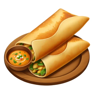 masala dosa in south indian style make it as more realistic sticker