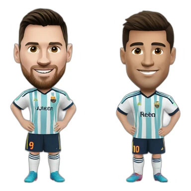 Leo messi and ronaldo sticker