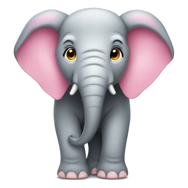 Elephant with pink hair  sticker