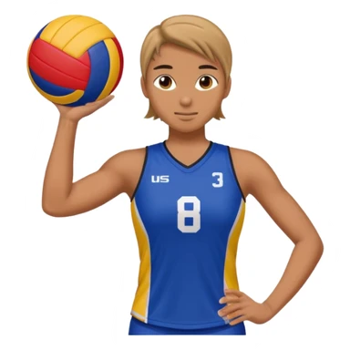 volleyball player sticker