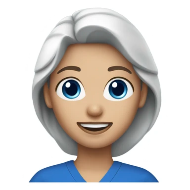 Dentist female in royal blue scrubs sticker