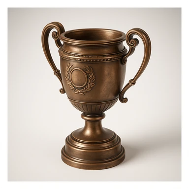vintage bronze trophy, ornate details sticker