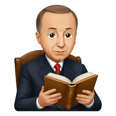 Recep Tayyip Erdoğan reading a book named "ZAM LİSTESİ" sticker
