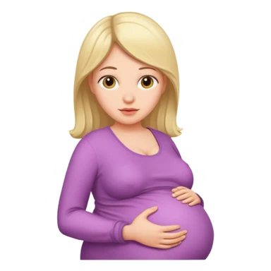 heavily pregnant woman sticker