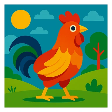 Rooster sticker