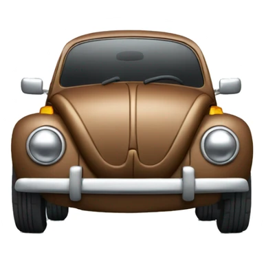 Brown Volkswagen Beetle  sticker