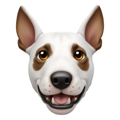 Bull terrier head black and brown sticker