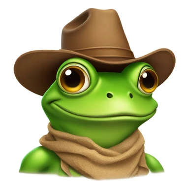 Frog with cowboy hat  sticker