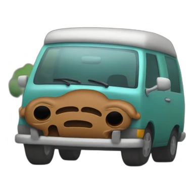 Un caca 💩 avec des brat sur une mauto sticker