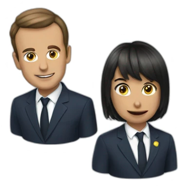 chat melangé a macron sticker