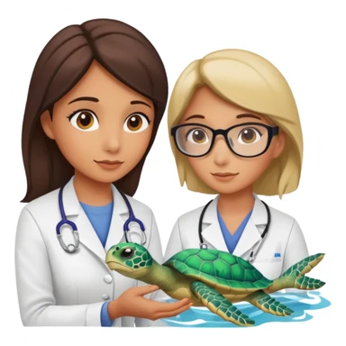 woman veterinary with a sea turtle sticker