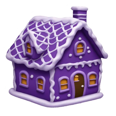 Cosy dark purple gingerbread house  sticker