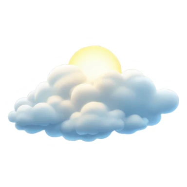 clouds with shining sun sticker