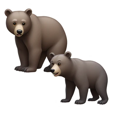 Two bears with a cub bear  sticker