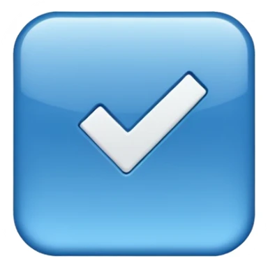 check mark button square sticker